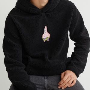 Blk Fleece “Patrick Star” hoodie Sm H&M